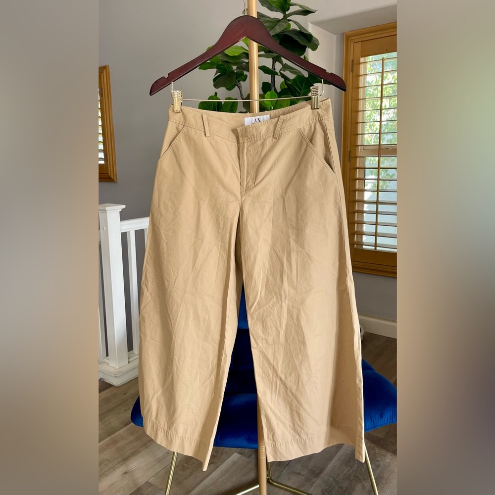 Armani Exchange Wide-leg Cropped Chino Pants Women’s Size 4
